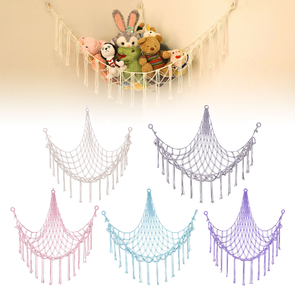 Baby Clothing Types - 1 Stück Spielzeug-Hängematte, Wand-Eck-Aufbewahrungsnetz, Organizer, gewebte